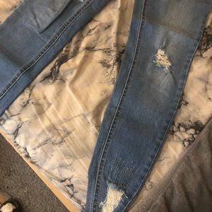 Distressed jeans